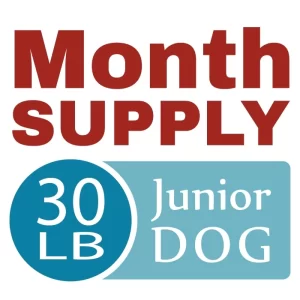 Month Supply - 30 lb Junior Dog